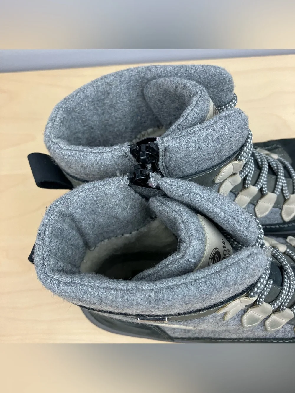 Remonte Women’s Size 40 / 8.5-9 Pazific Gray Black Wool Lined Winter Boots
